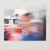 Feuerwehrleute New York Postkarte (Vorderseite)