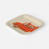 Feuerwehrleute Pappteller (Gewinkelt)