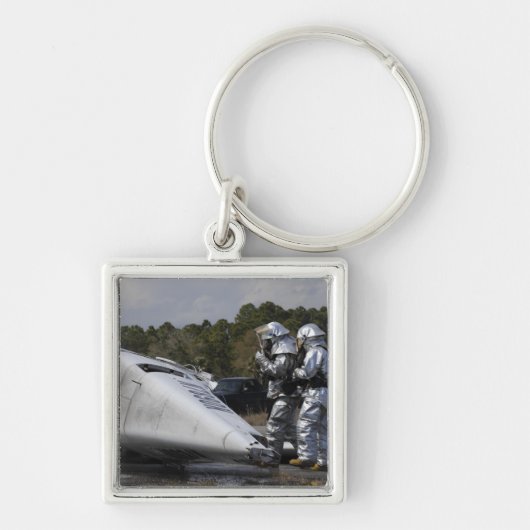 Feuerwehrleute reagieren auf die Szene Schlüsselanhänger (Vorne)