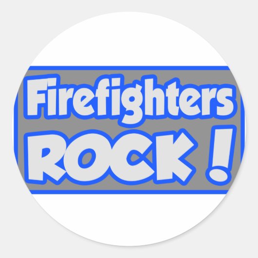 Feuerwehrleute Rock! Runder Aufkleber (Vorderseite)