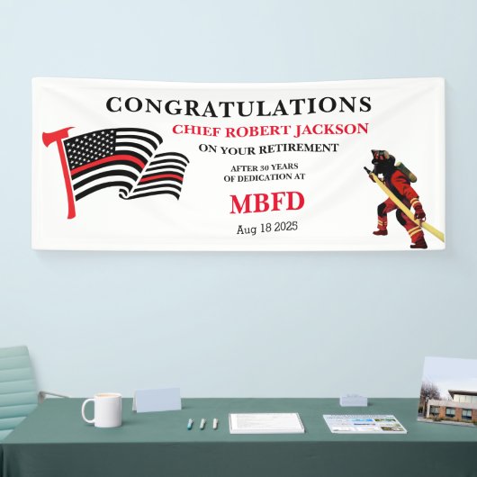 Feuerwehrleute Ruhestandsbanner Banner (Messe)