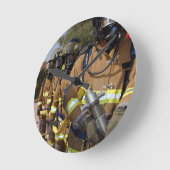 Feuerwehrleute Runde Wanduhr (Winkel)