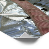 Feuerwehrleute setzen während eines Bohrvorgangs e Poster (Ecke)