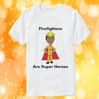 Feuerwehrleute sind Super Helden Black T-Shirt