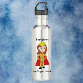 Feuerwehrleute sind Super Heroes Weibliche Funny Edelstahlflasche
