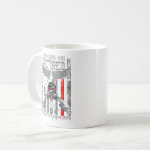 Feuerwehrleute Thin Red Line Ruder Legende Kaffeetasse (Vorderseite Links)