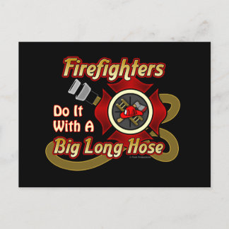 Feuerwehrleute tun es... postkarte