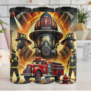 Feuerwehrleute und Feuerwehrleute Thermosbecher