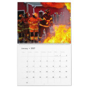 Feuerwehrleute und Flammen Kalender (Jan 2027)