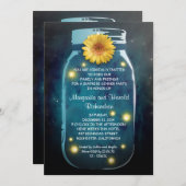 Feuerwehrleute und Rustikale Mason Jar Whimsical J Einladung (Vorne/Hinten)