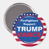 Feuerwehrleute unterstützen TRUMP VANCE Kühlschran Magnet (Vorderseite/Rückseite)