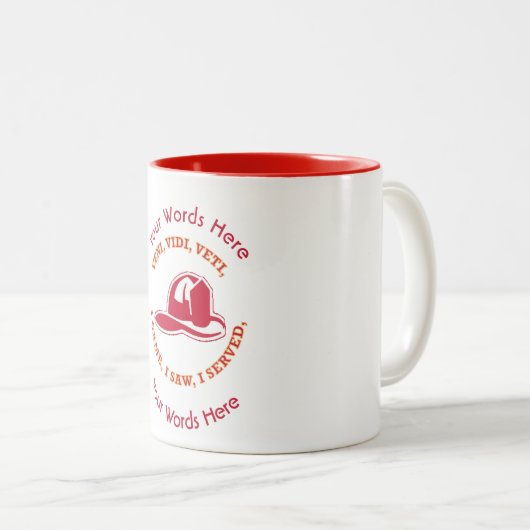 Feuerwehrleute VV-Schild Zweifarbige Tasse (VorderseiteRechts)