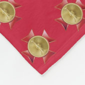 Feuerwehrleutnant 1 maltesisches Kreuzfahrer Fleecedecke (Ecke)