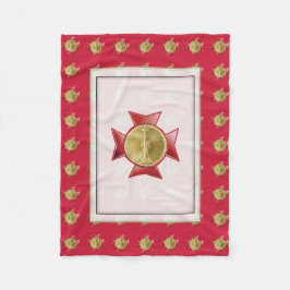 Feuerwehrleutnant 1 maltesisches Kreuzfahrer Fleecedecke