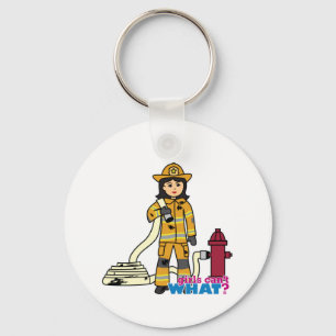 Feuerwehrmädchen - Brünett Schlüsselanhänger
