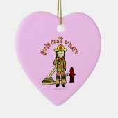 Feuerwehrmädchen Keramikornament (Rechts)