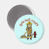 Feuerwehrmädchen Magnet (Vorderseite/Rückseite)