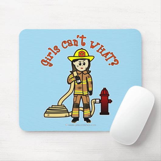 Feuerwehrmädchen Mousepad (Mit Mouse)