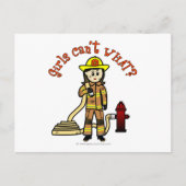 Feuerwehrmädchen Postkarte (Vorderseite)