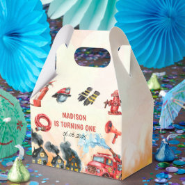 Feuerwehrmann 1. Geburtstag Geschenkschachtel