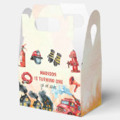 Feuerwehrmann 1. Geburtstag Geschenkschachtel (Geöffnet)