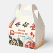 Feuerwehrmann 1. Geburtstag Geschenkschachtel (Vorderseite)
