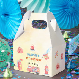 Feuerwehrmann 1. Geburtstag Geschenkschachtel