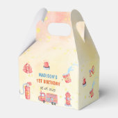 Feuerwehrmann 1. Geburtstag Geschenkschachtel (Rückseite)