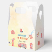 Feuerwehrmann 1. Geburtstag Geschenkschachtel (Geöffnet)