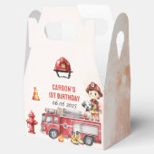 Feuerwehrmann 1. Geburtstag Geschenkschachtel (Geöffnet)