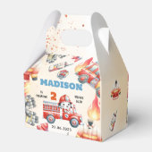 Feuerwehrmann 2. Geburtstag Geschenkschachtel (Rückseite)