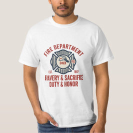 Feuerwehrmann 343 Tapferkeit Opfer Pflicht Ehre  T-Shirt