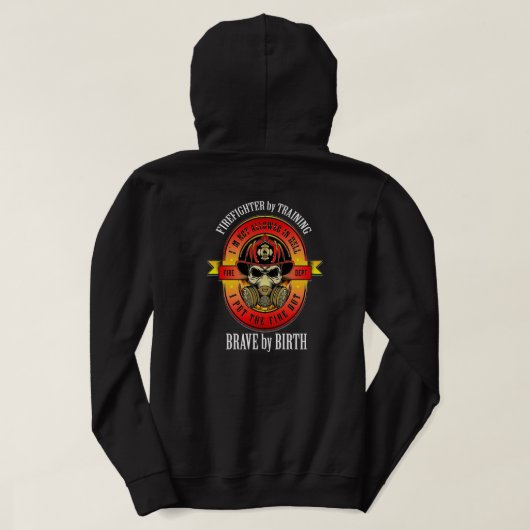 Feuerwehrmann 3 Siehe beide Seiten Hoodie (Design Rückseite)