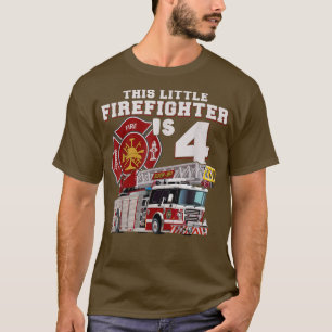 Feuerwehrmann 4. Geburtstag Feuerwehrmann T-Shirt