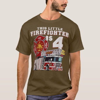 Feuerwehrmann 4. Geburtstag Feuerwehrmann T-Shirt