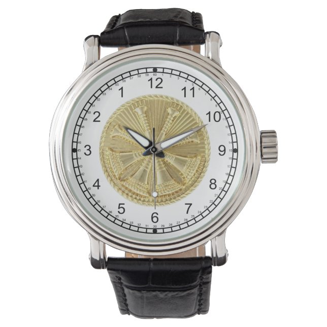 Feuerwehrmann 4 Goldmedaille Armbanduhr (Vorderseite)