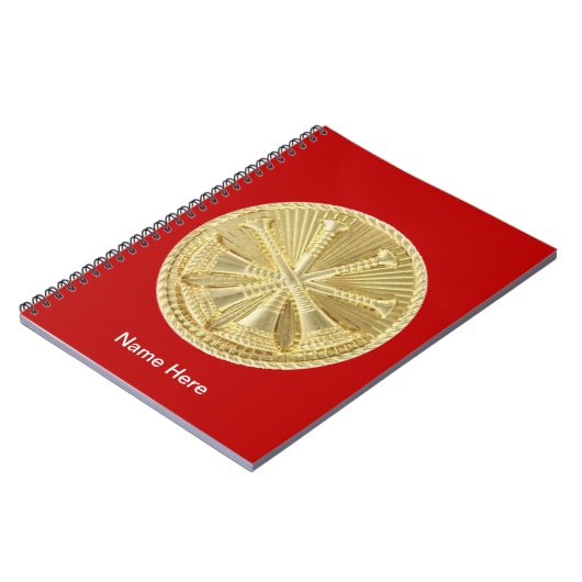 Feuerwehrmann 4 Goldmedaille Notizblock (Linke Seite)
