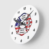 Feuerwehrmann 9/11 runde wanduhr (Winkel)