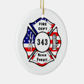 Feuerwehrmann 9/11 vergessen nie 343 keramik ornament (Rechts)
