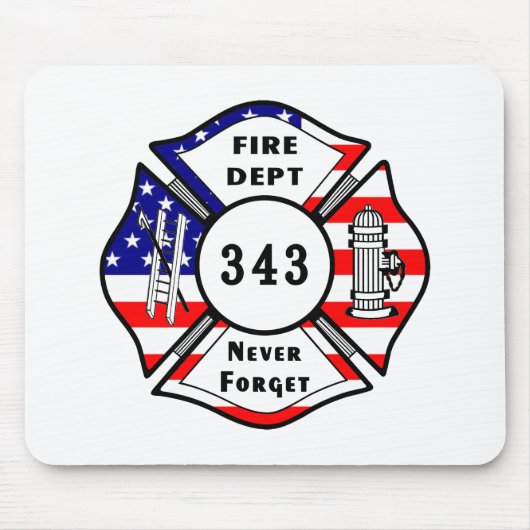 Feuerwehrmann 9/11 vergessen nie 343 mousepad (Vorne)