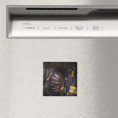 Feuerwehrmann - Abgetragen und gebraucht Magnet (In Situ (Geschirrspüler))