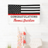 Feuerwehrmann Abschluss Glückwunsch dünne rote Lin Banner (Insitu)