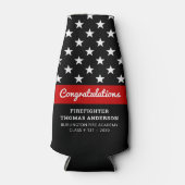 Feuerwehrmann Abschluss Party der Thin Red Line Flaschenkühler (Vorderseite)