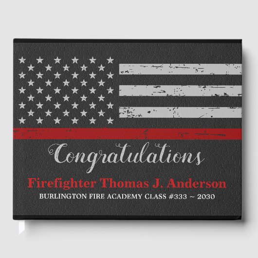 Feuerwehrmann Abschluss Party der Thin Red Line Gästebuch (Vorderseite)