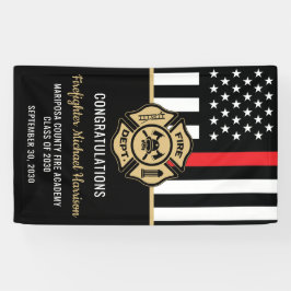 Feuerwehrmann Abschluss Red Flag Feuerwehrmann Par Banner