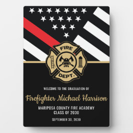 Feuerwehrmann Abschluss Red Line Feuerwehrmann wil Fotoplatte