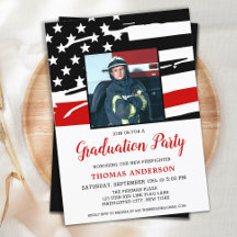 Feuerwehrmann Abschluss Thin Red Line Feuerwehrman