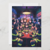 Feuerwehrmann-Abzeichen-Feuerwehrmann-Abschluss Einladung (Rückseite)