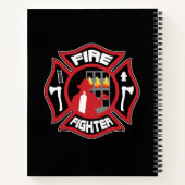 Feuerwehrmann Abzeichen Modernes Notizbuch (Rückseite)