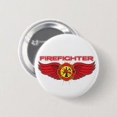 Feuerwehrmann-Abzeichen und Flügel Button (Vorne & Hinten)